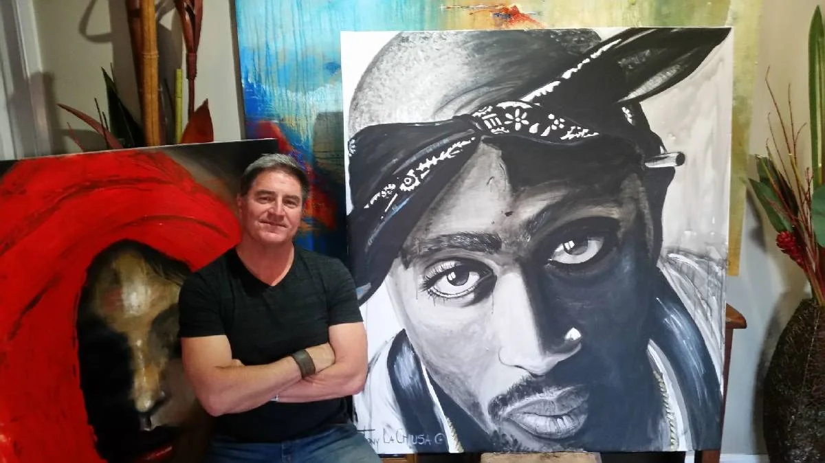  “I don’t do anything small , they’re all big impact works of art. that’s what my prints are for. ” 