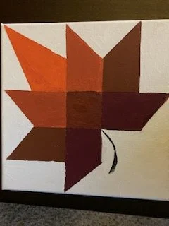 Autumn Leaf Barn Quilt Board Painting