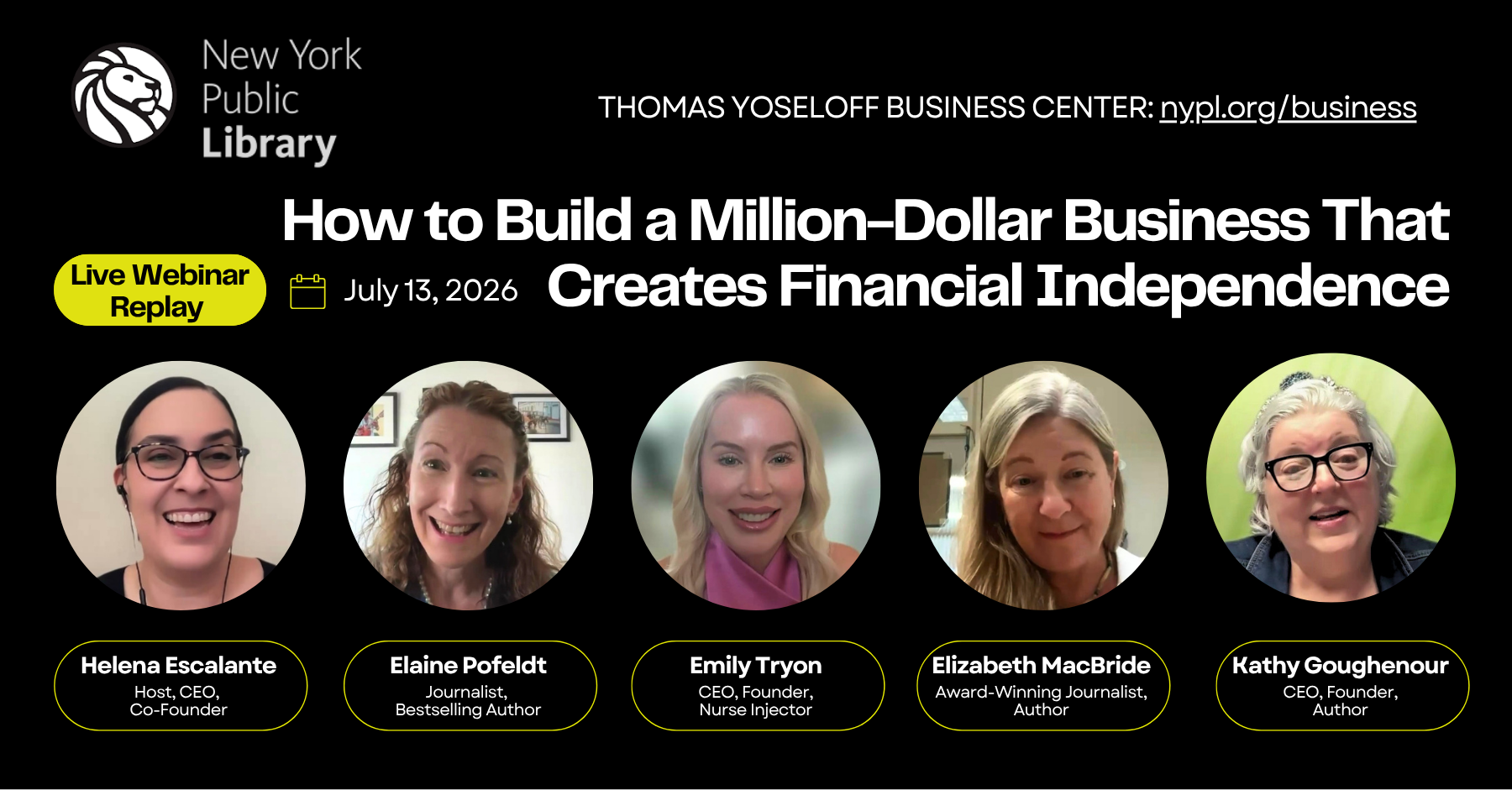 Emily Tryon Shares Entrepreneurial Lessons from the New York Public Library's Million-Dollar Business Panel