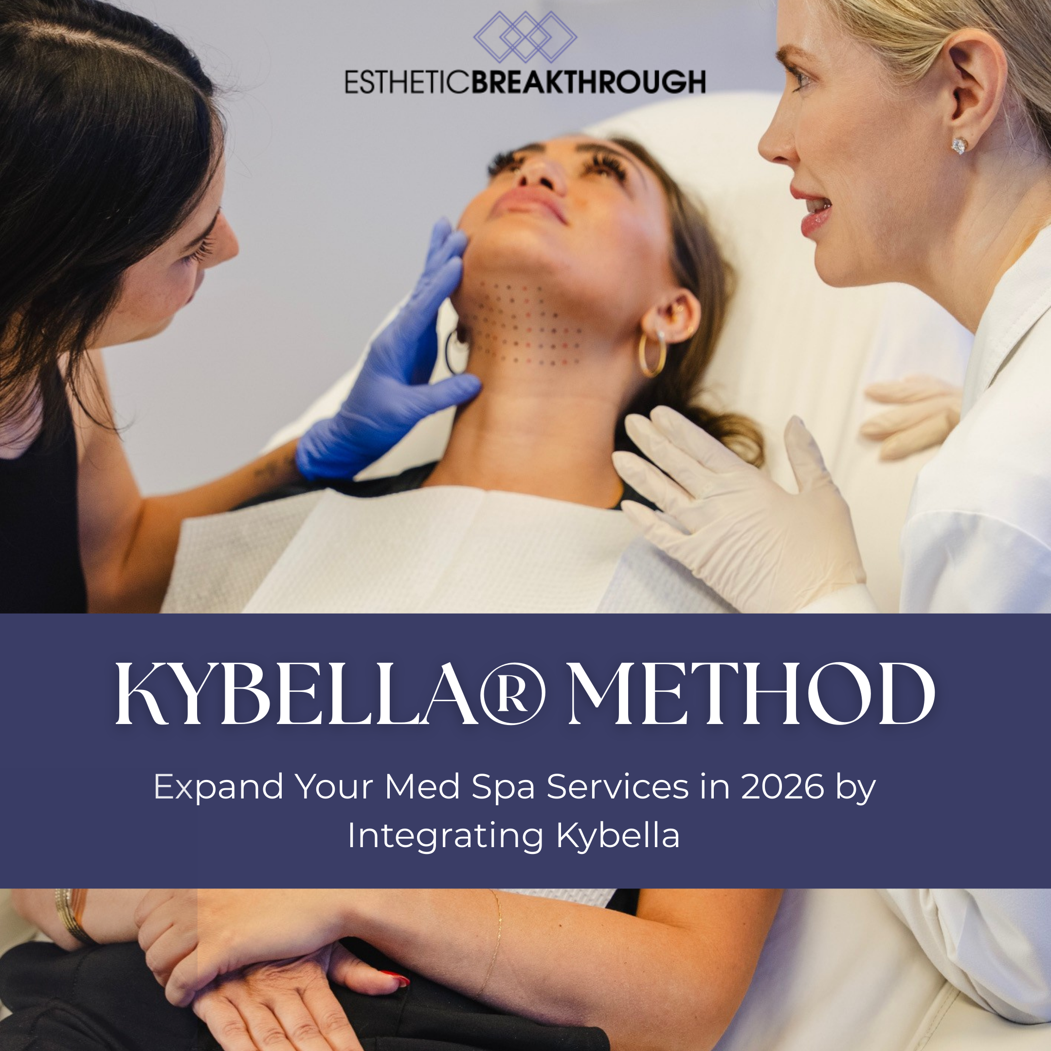 Patient being prepped for a Kybella Treatment at Esthetic Breakthrough Training