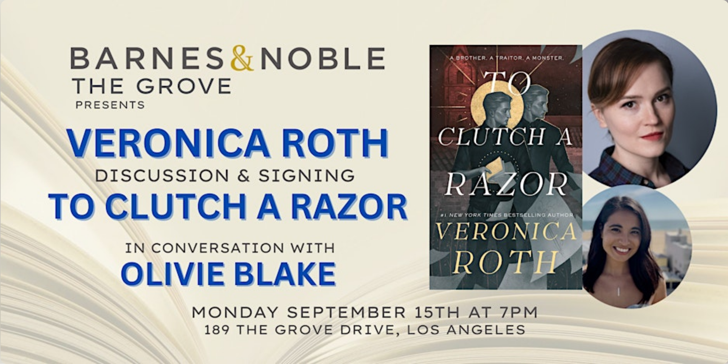 Veronica Roth (TO CLUTCH A RAZOR) with Olivie Blake