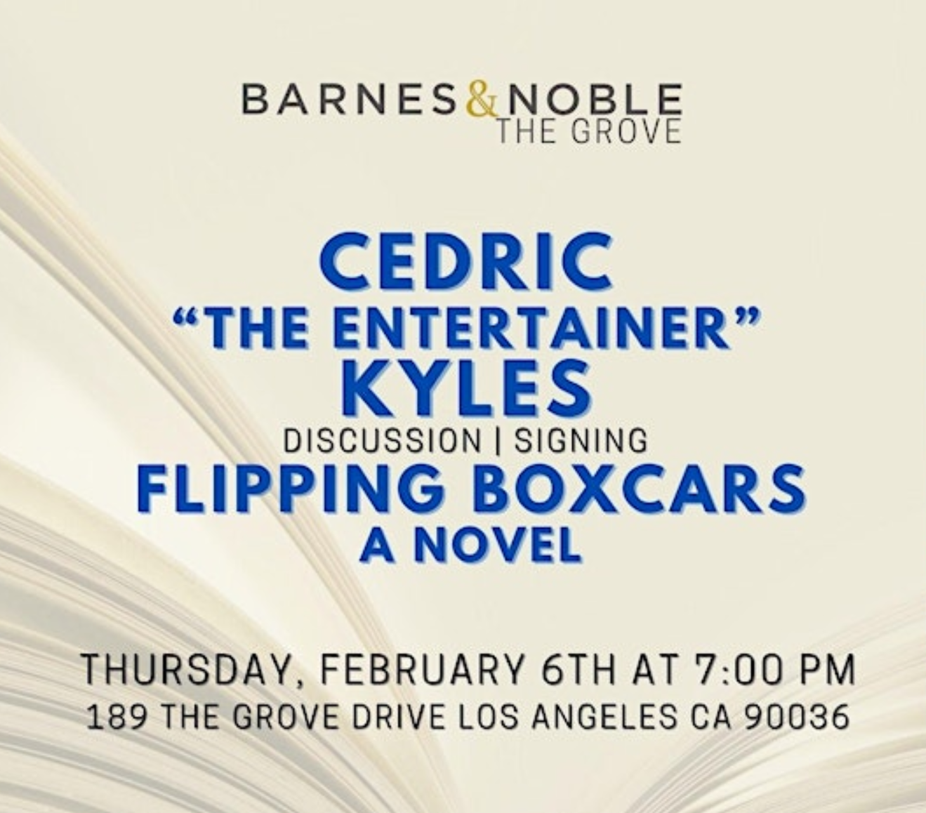 Cedric "The Entertainer" Kyles discusses FLIPPING BOXCARS at BN The Grove