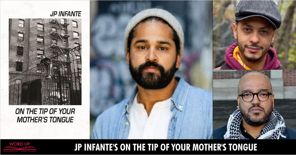 JP Infante (On the Tip of Your Mother’s Tongue) and translator Francis Mateo in conversation with moderator Roberto Carlos Garcia.
