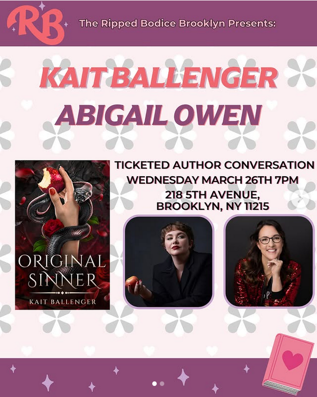 Kait Ballenger (Original Sinner) signing and discussion with Abigail Owen