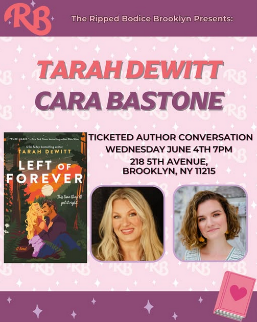 Tarah Dewitt (LEFT OF FOREVER) with Cara Bastone