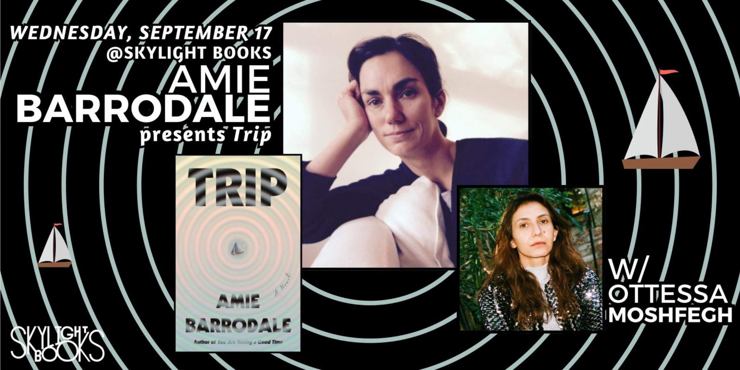 Amie Barrodale (TRIP) with Ottessa Moshfegh