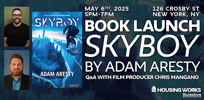 Adam Aresty (SKYBOY) launch with Chris Mangano