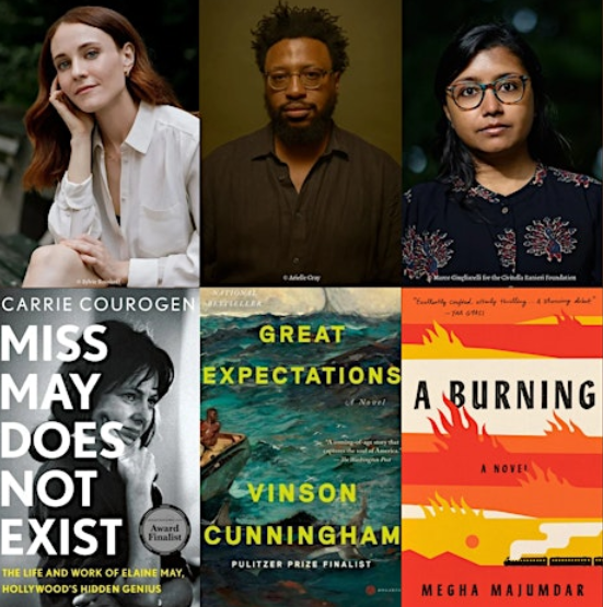 NBCC JOHN LEONARD PRIZE panel feat. Carrie Courogen (MISS MAY DOES NOT EXIST), Vinson Cunningham (GREAT EXPECTATIONS), and Megha Majumdar (A BURNING) with Adam Dalva.