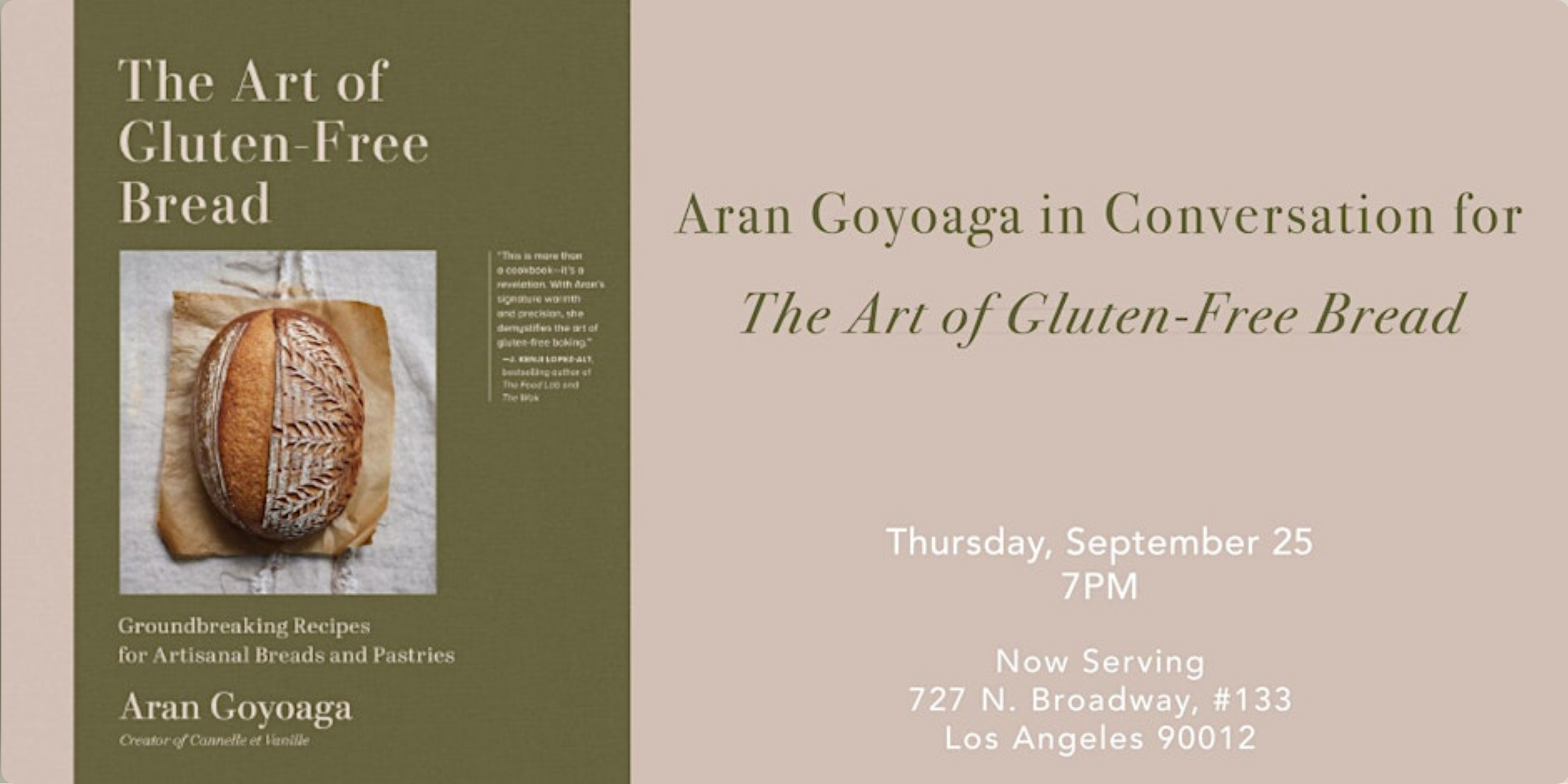 Aran Goyoaga (he Art of Gluten-Free Bread) with Nik Sharm
