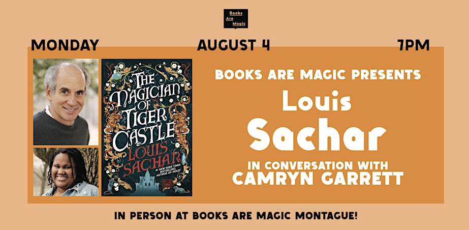 Louis Sachar (THE MAGICIAN TIGER CASTLE) with Camryn Garrett