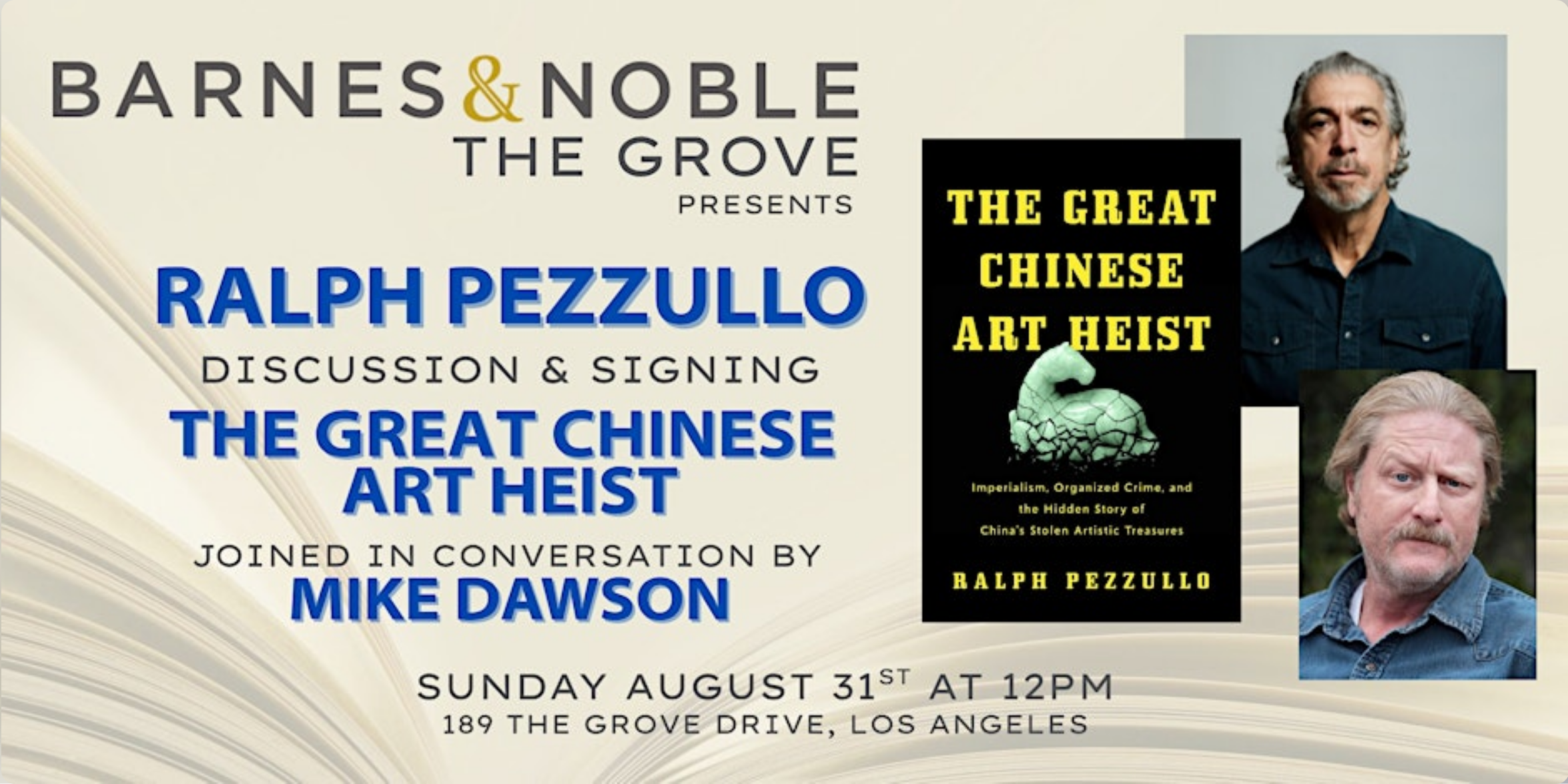 Ralph Pezzullo (THE GREAT CHINESE ART HEIST) with Mike Dawson
