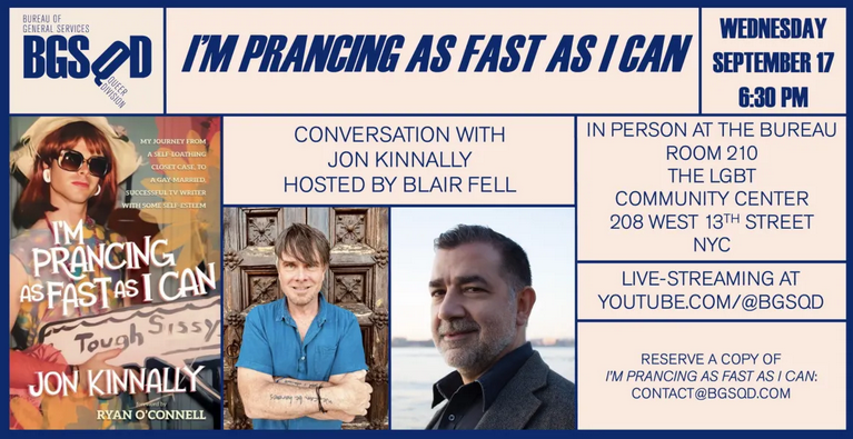 Jon Kinnally (I’M PRANCING AS FAST AS I CAN) with Blair Fell