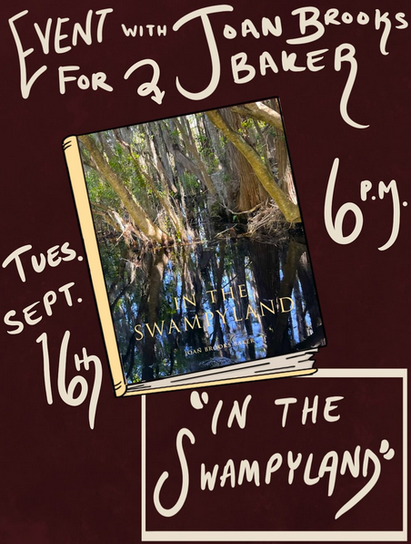 Joan Baker (IN THE SWAMPYLAND) launch with Laura Yorke