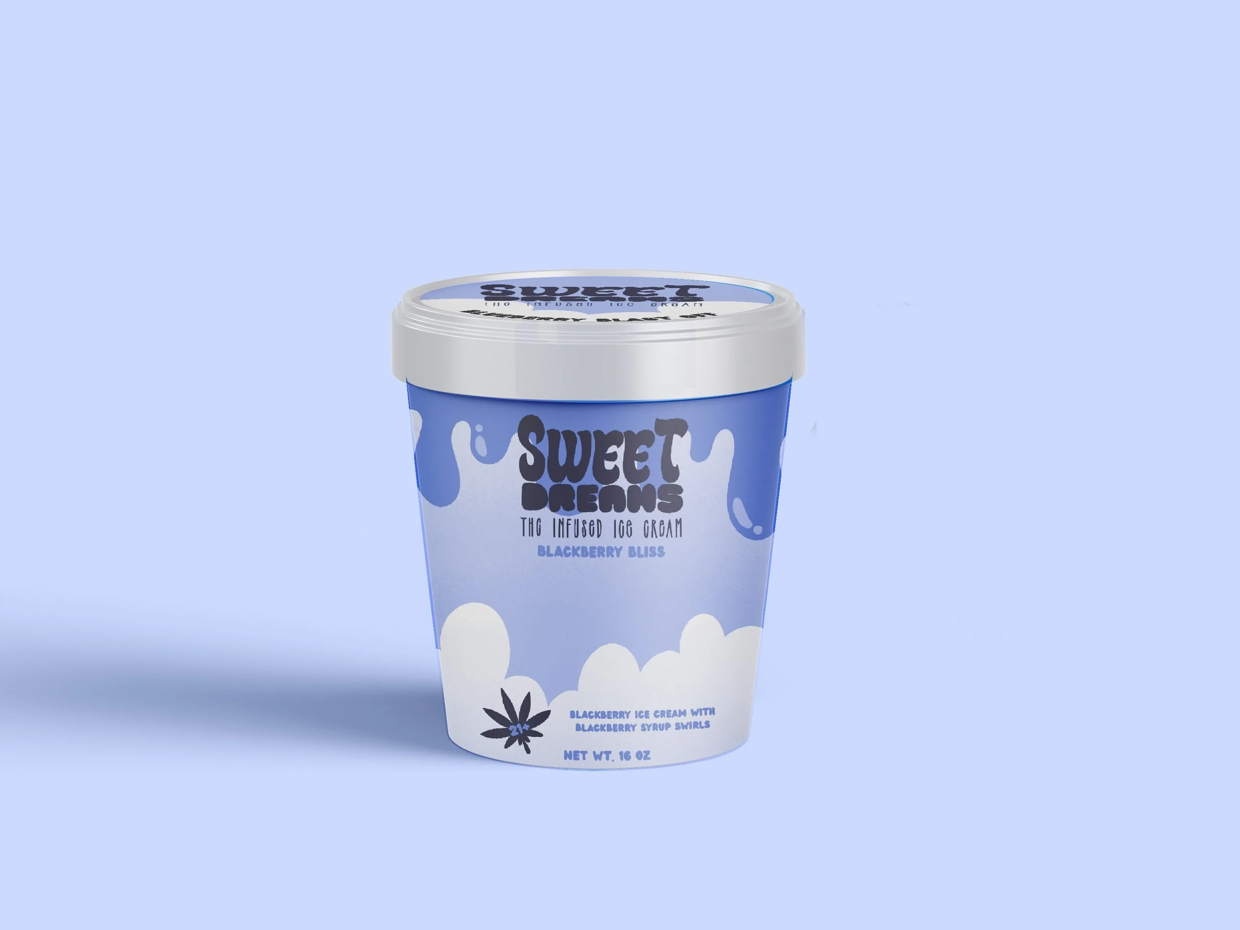 'Sweet Dreams, Blackberry Bliss' THC-infused ice cream concept