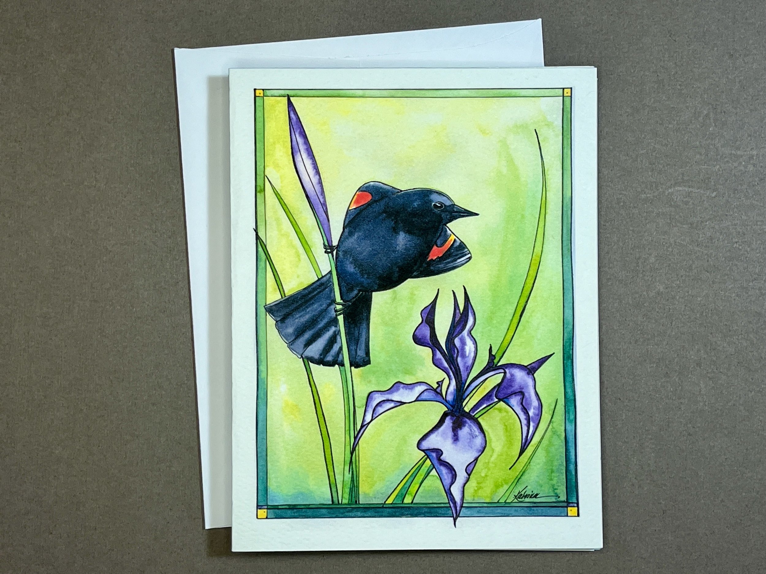 Katrina's-Cards-Wild-Iris-Blackbird-A2-notecard.jpeg