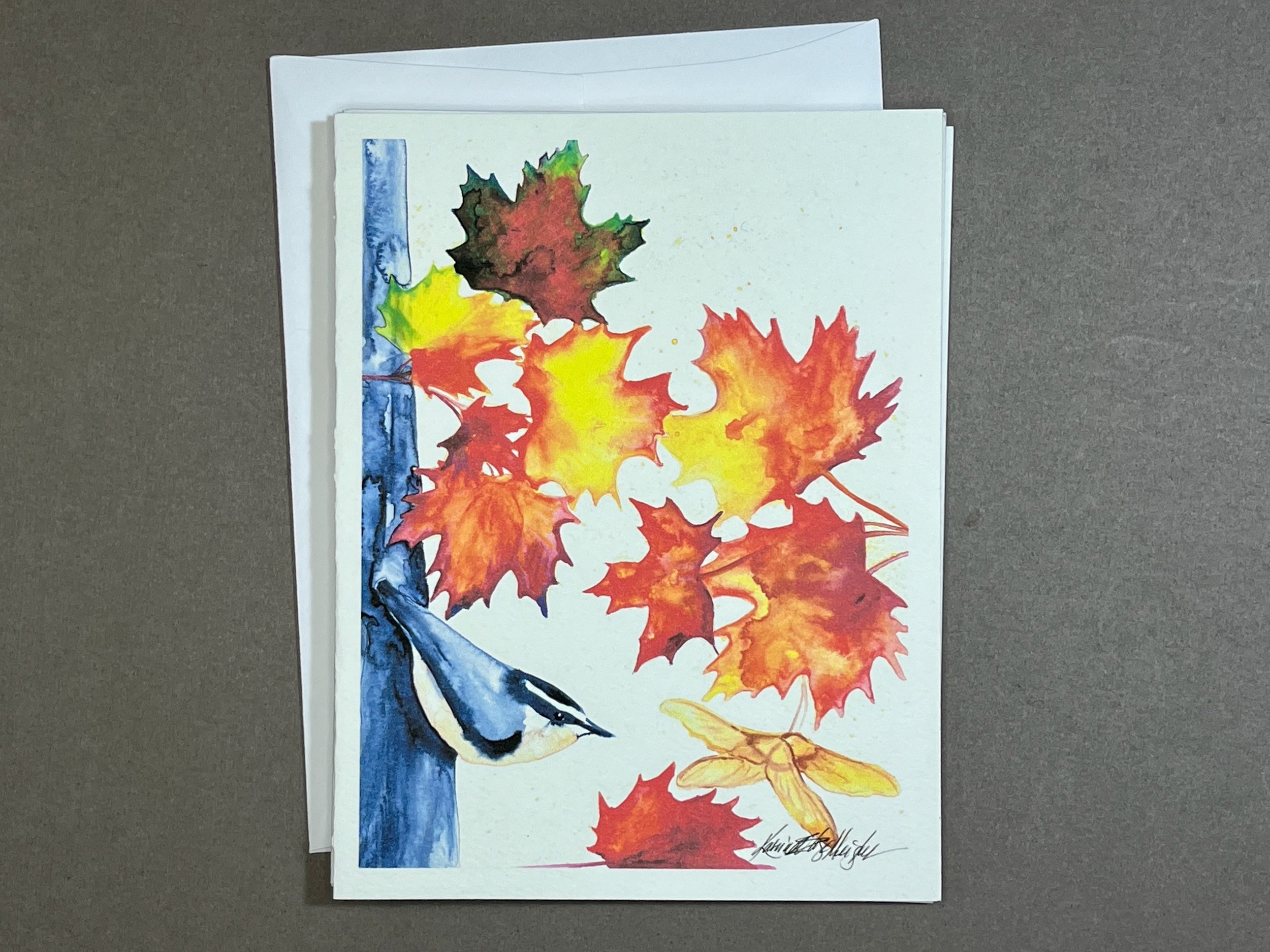 Katrina's-Cards-autumn-leaves-nuthatch-A2-notecard.jpeg