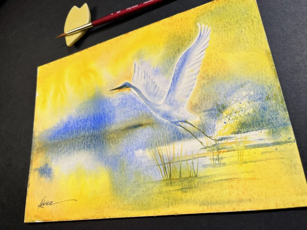 Katrina-Meister-Egret-Light-watercolor-painting-deskshot.jpeg