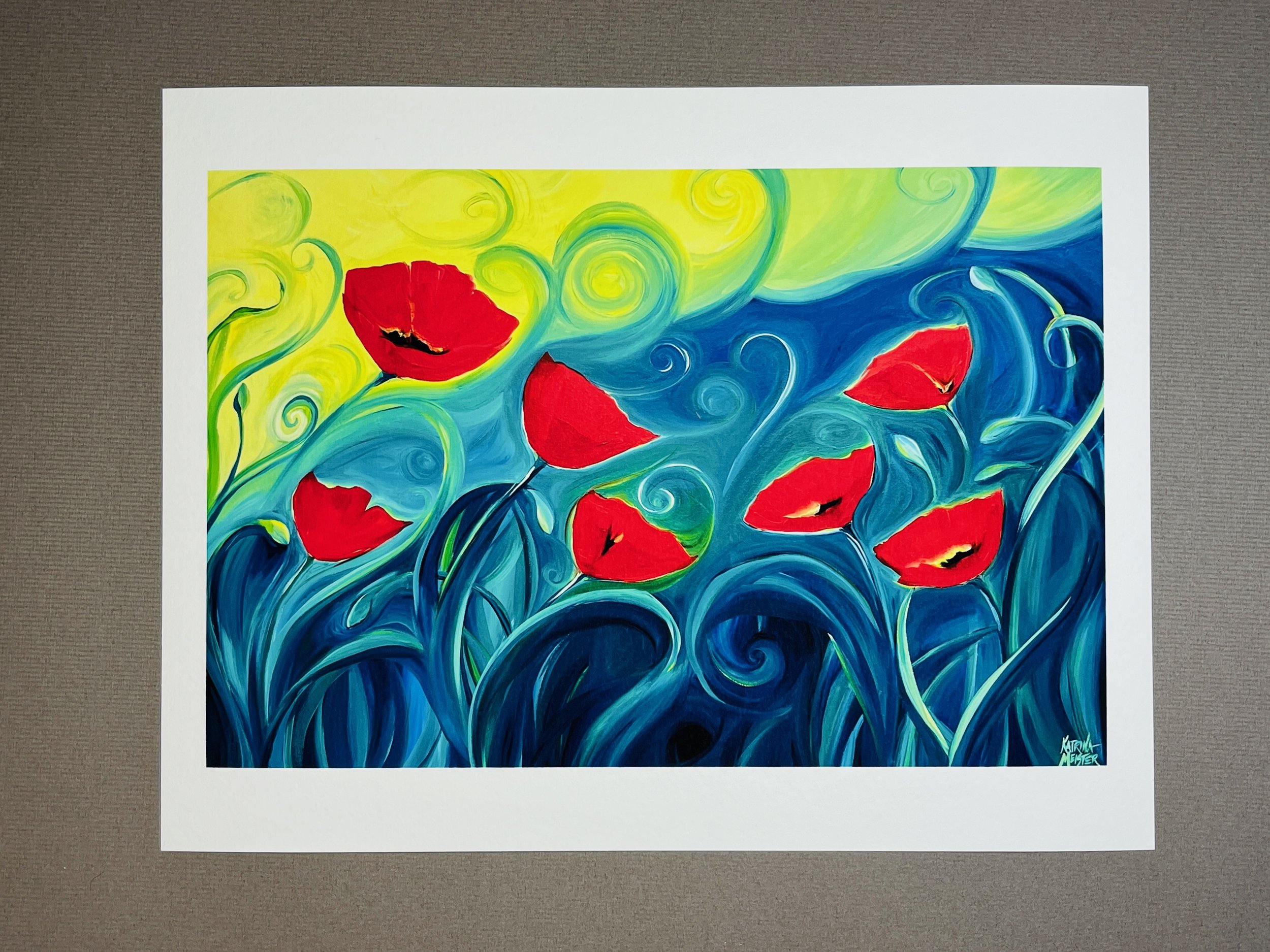 Katrina-Meister-Garden-Rhapsody-11x8.5-art-print-red-poppy-painting.jpeg