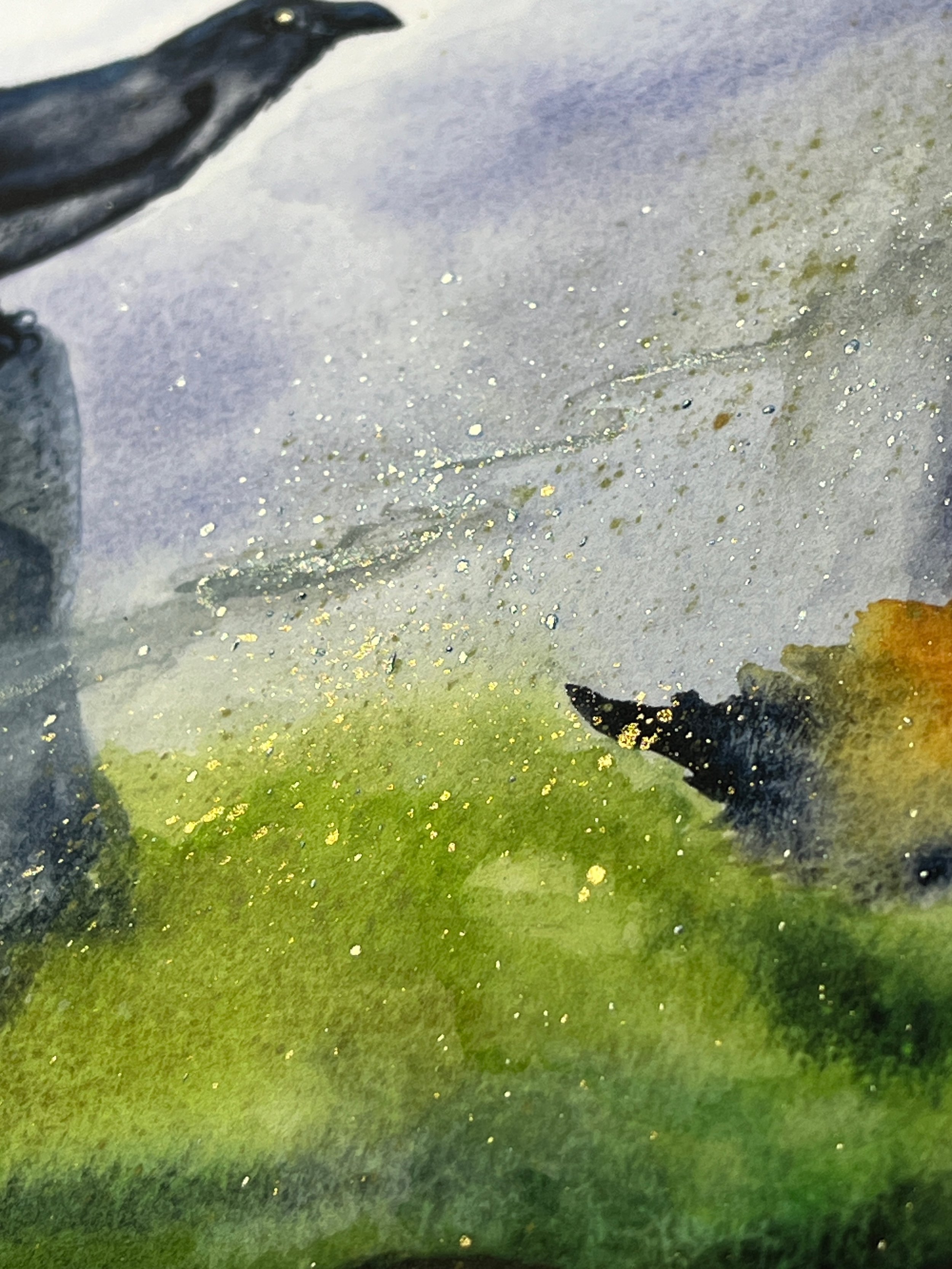 Katrina-Meister-Raven-Fox-Tree-art-print-8.5x11-singed-embellished-fantasy-magic-mushroom-detail3.jpeg