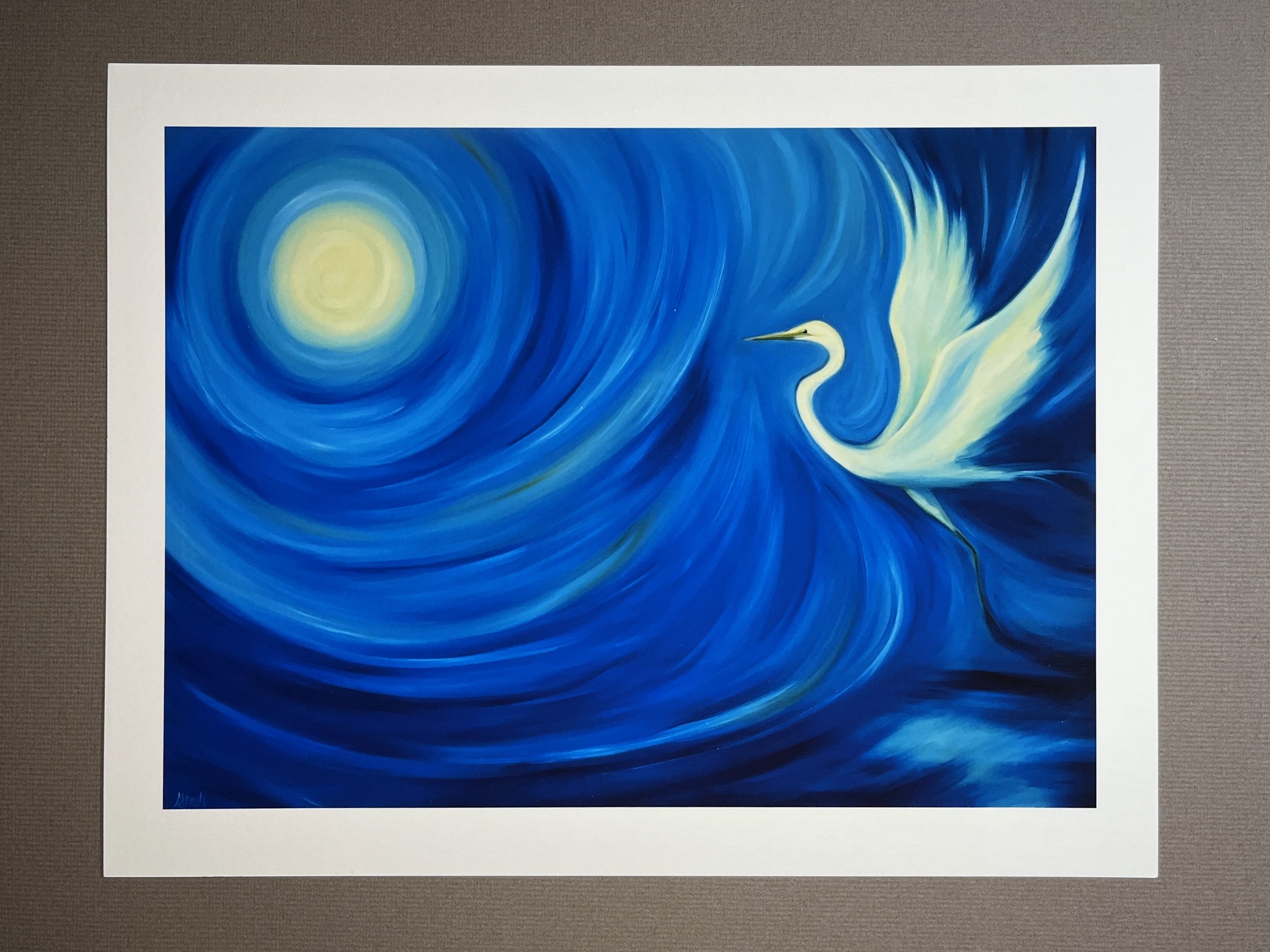 Egret Moonrise