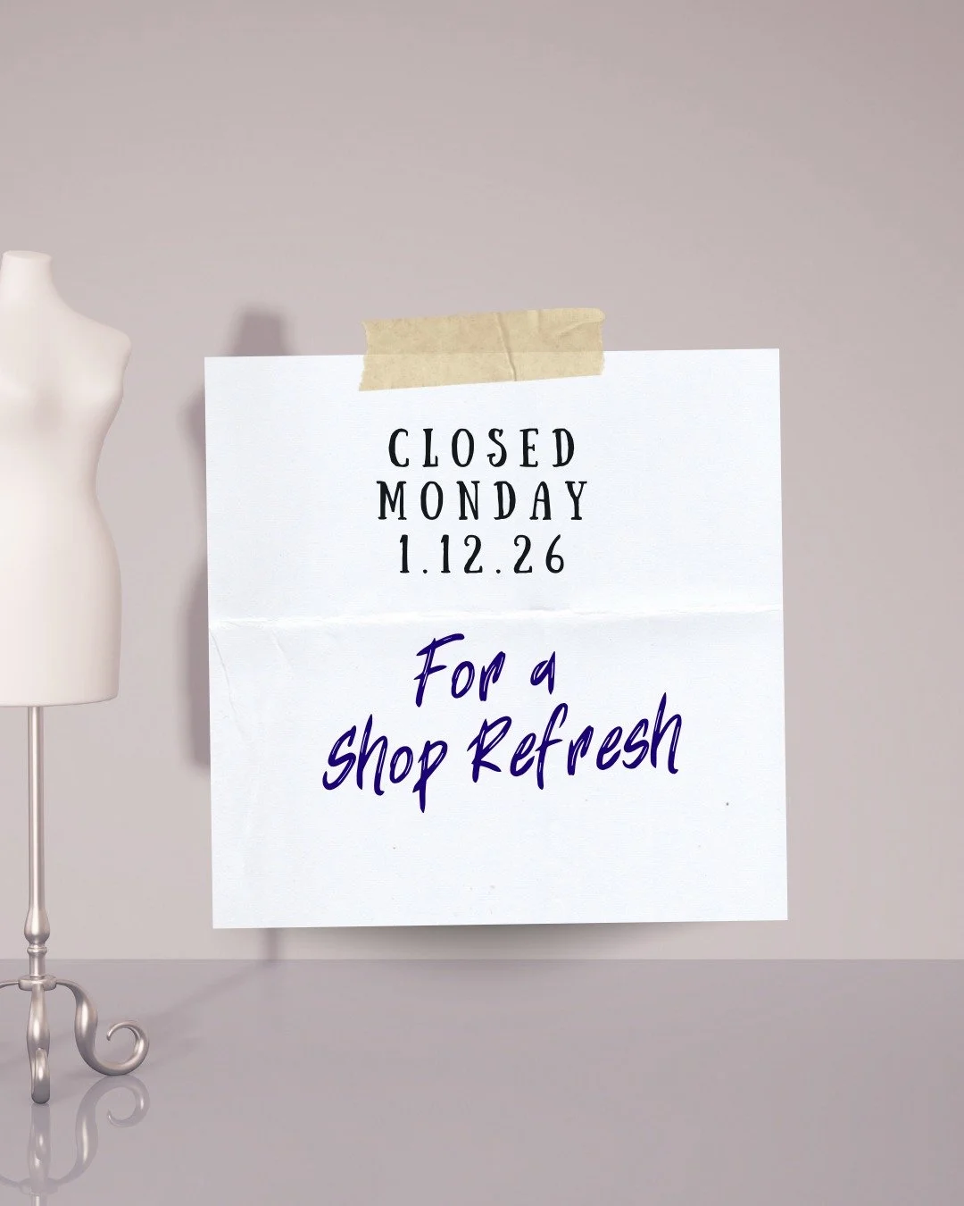 Giving the shop a little love so we are closed Monday. Time for a refresh!

#glowup #winterreset #refresh