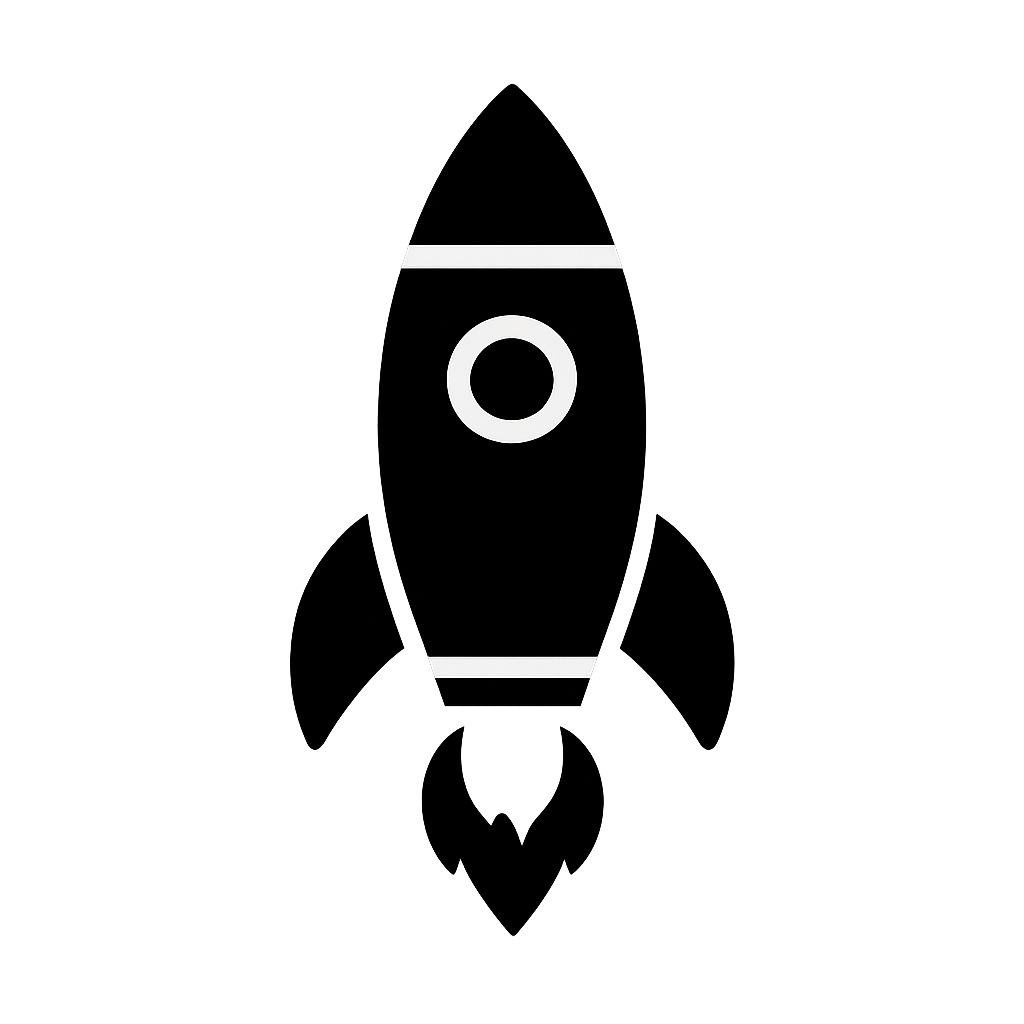 Rocket icon representing Aerospace and Defense manufacturing supply chains in El Segundo and South Bay