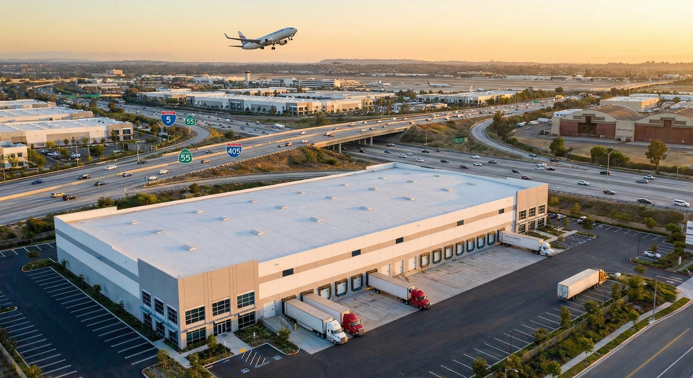 Tustin industrial corridor — Red Hill Avenue manufacturing and flex-industrial district