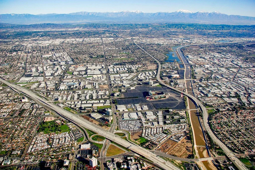Orange County industrial corridor — Irvine, Huntington Beach, and Anaheim manufacturing district