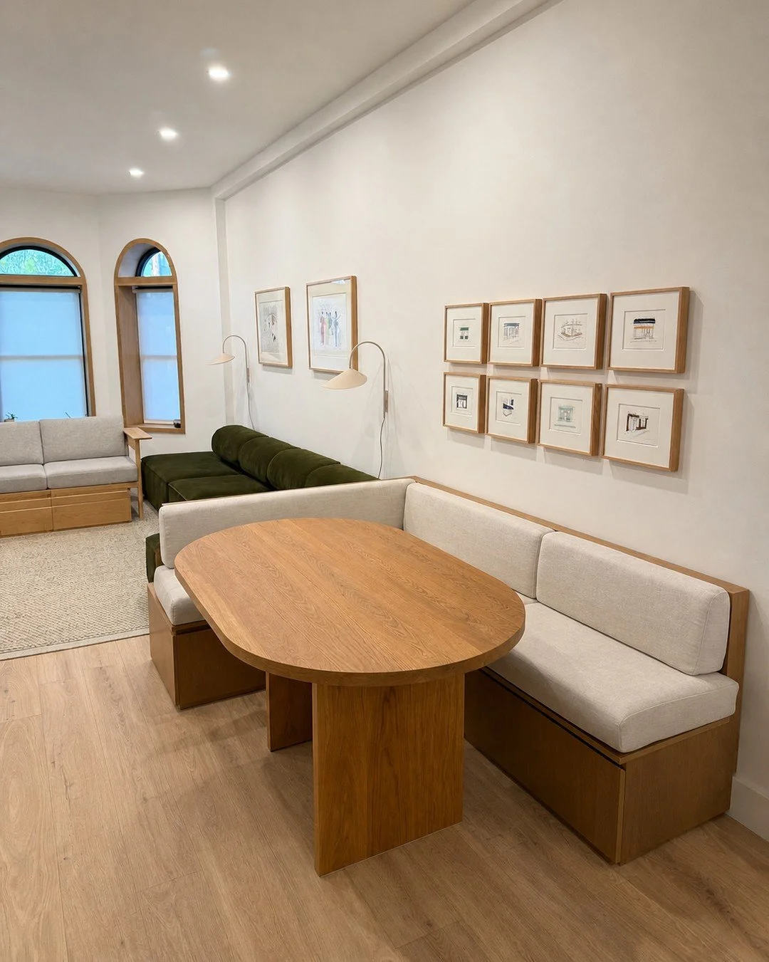 // BEFORE + AFTER &mdash; sometimes smaller projects carry the most impact - for this family of 3, we aligned early on a shared, minimalist language already present in their existing pieces - the goal was to rework and expand that collection within t
