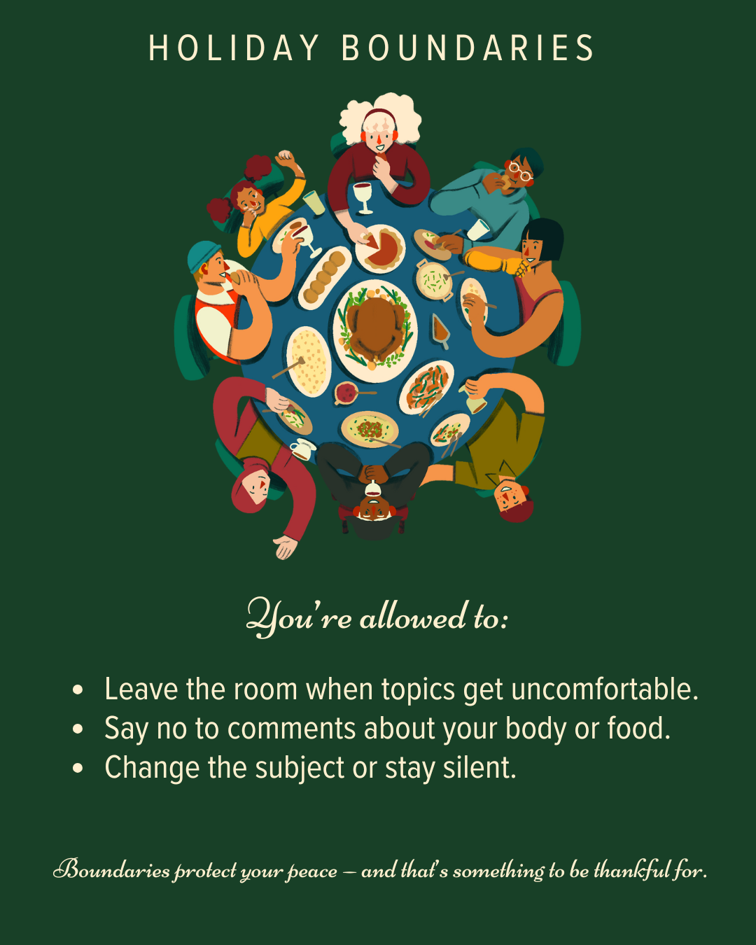 Setting Holiday Boundaries at the Thanksgiving Table: How to Protect Your Peace This Season