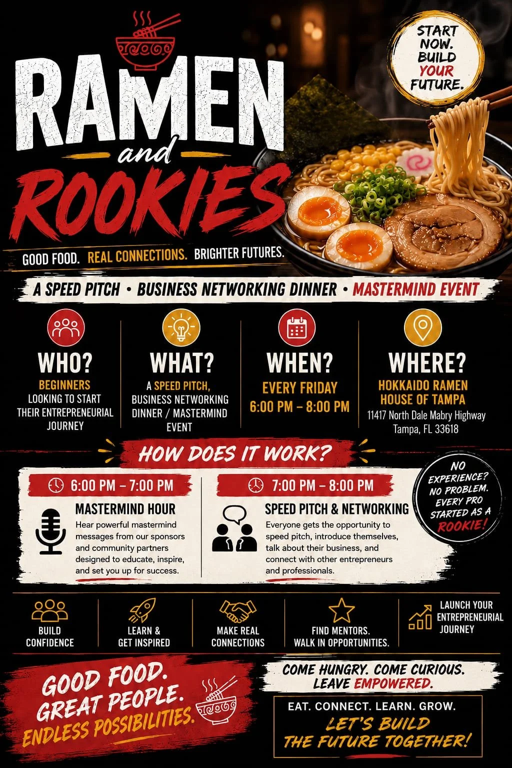 Ramen & Rookies Speed Pitch Event