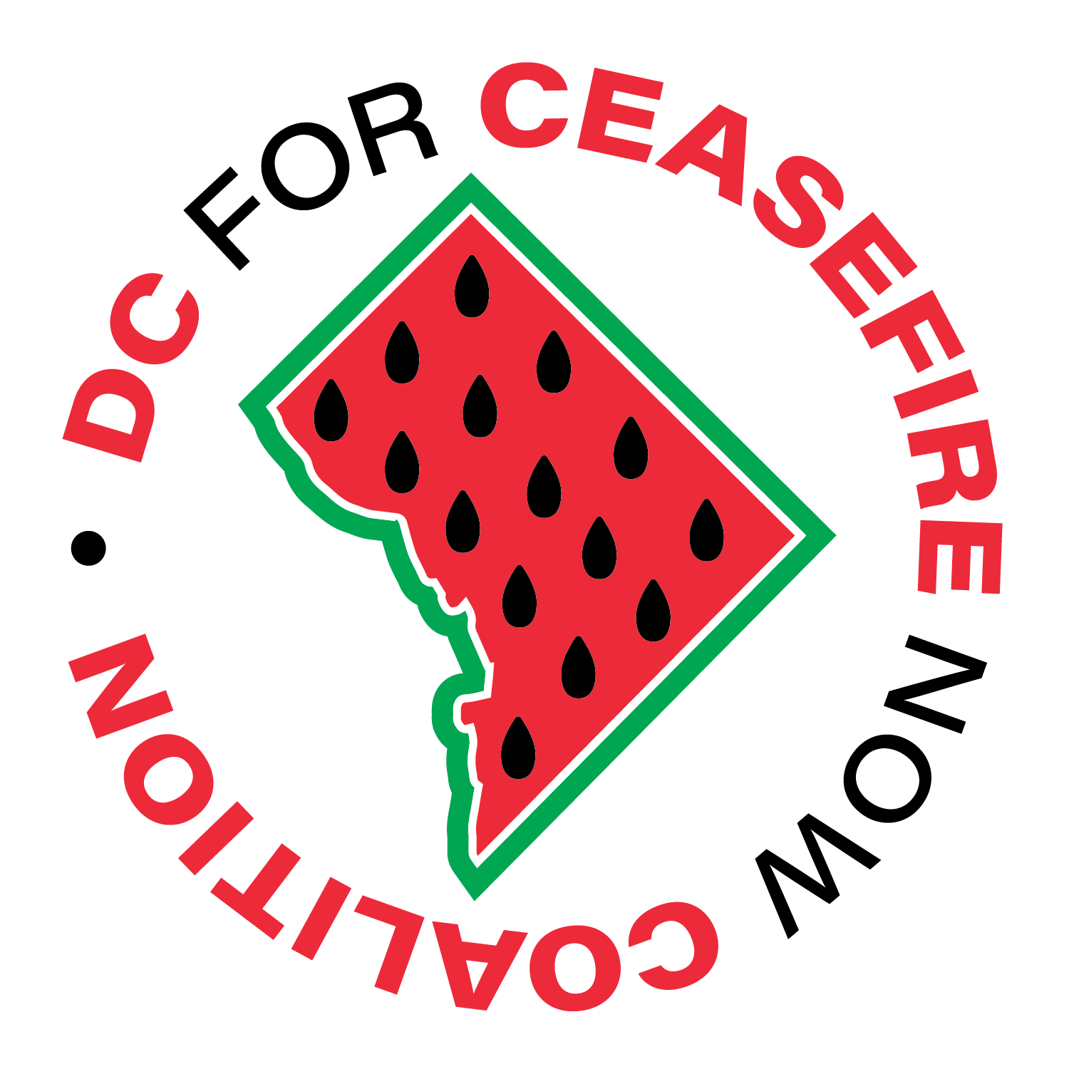 logo for DC for Ceasefire Now Coalition (now called DC for Palestine)