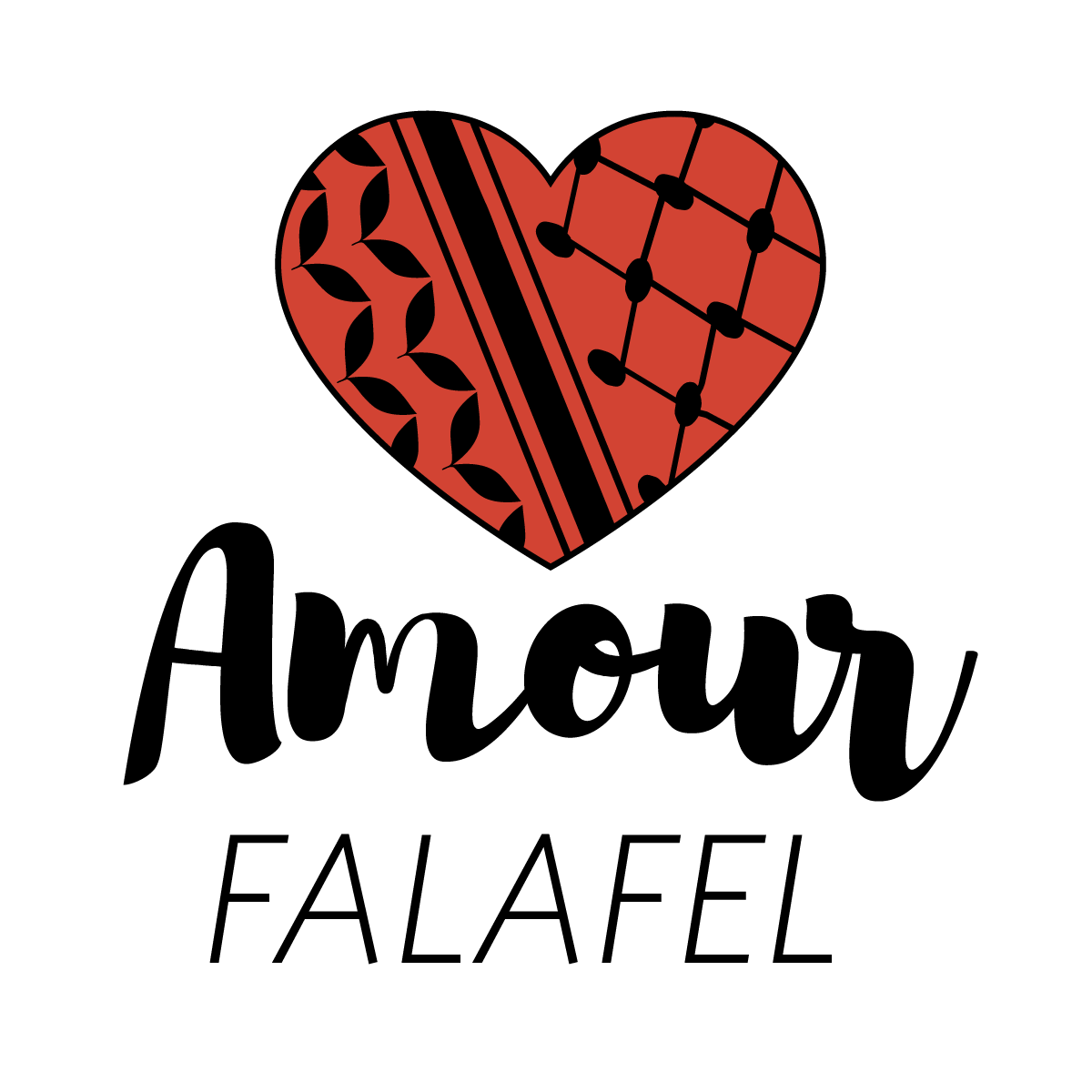 logo for Amour Falafel, Palestinian delights