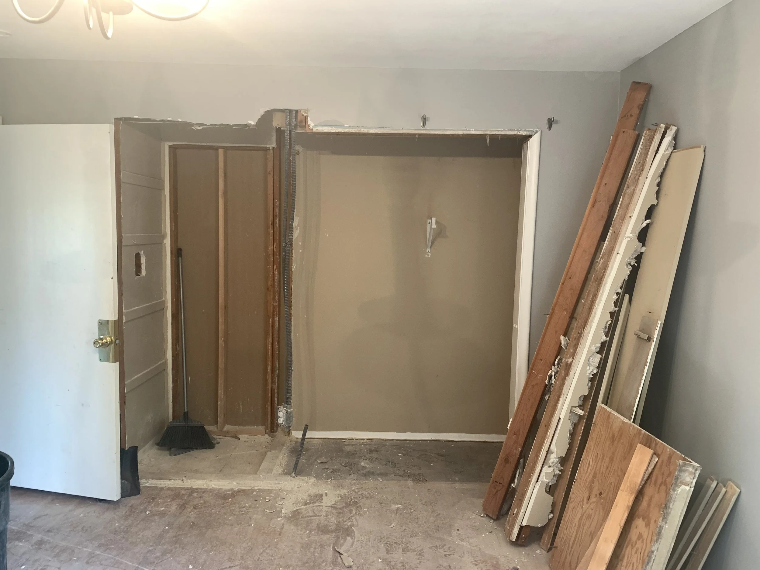 Before - closet extension