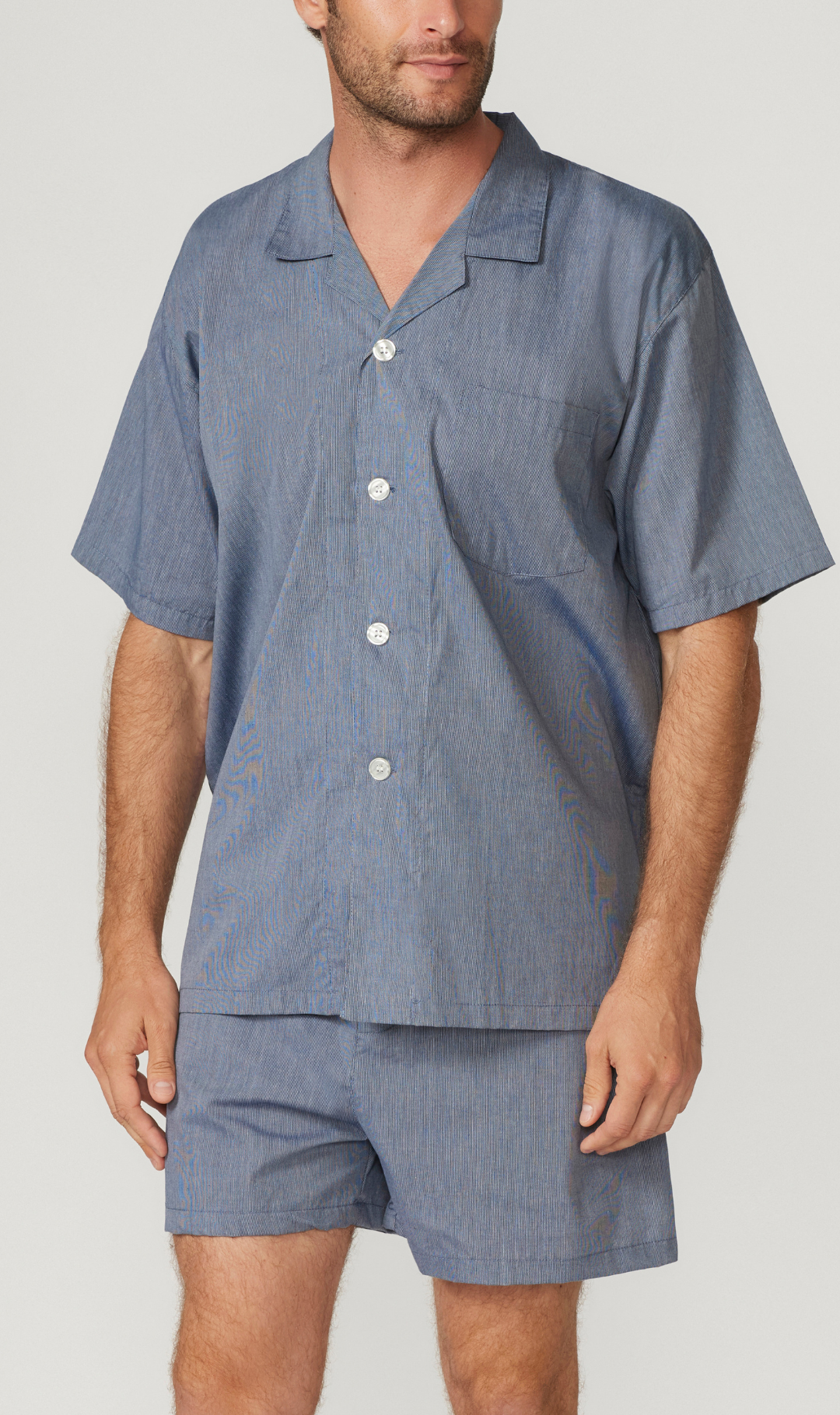 Textured Stripe Short Sleeve Set