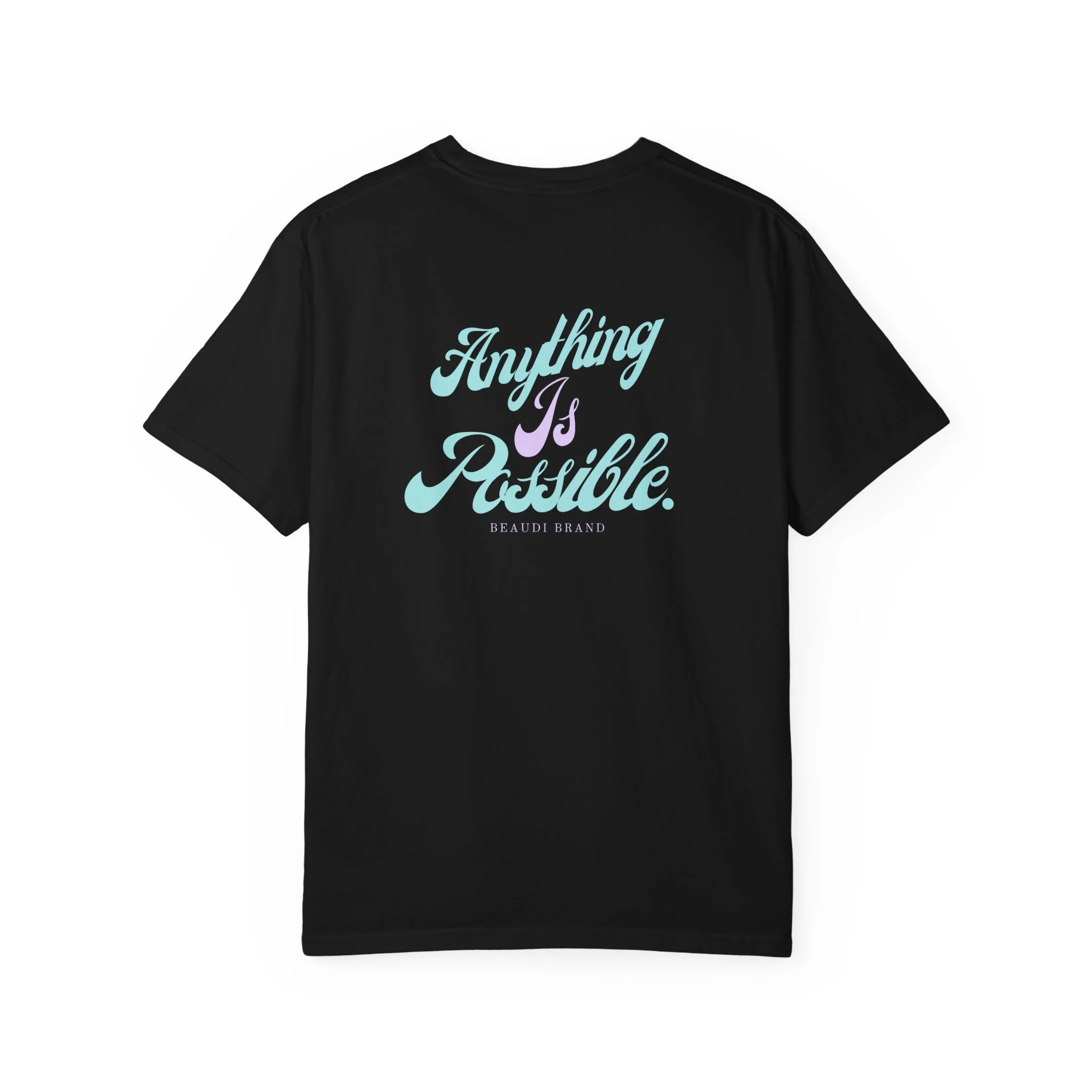 With God graphic on a black garment-dyed t-shirt