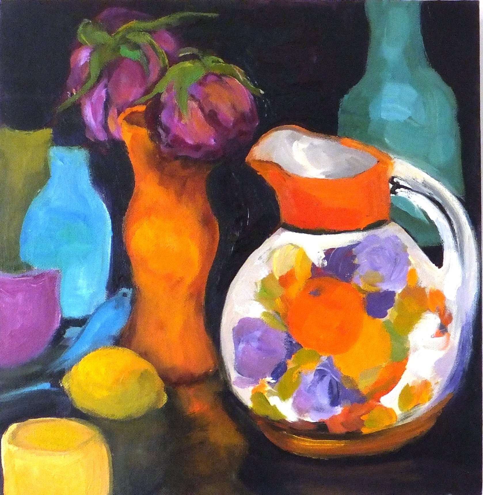 Still Life with Dried Roses 31 x 31 cms.JPG