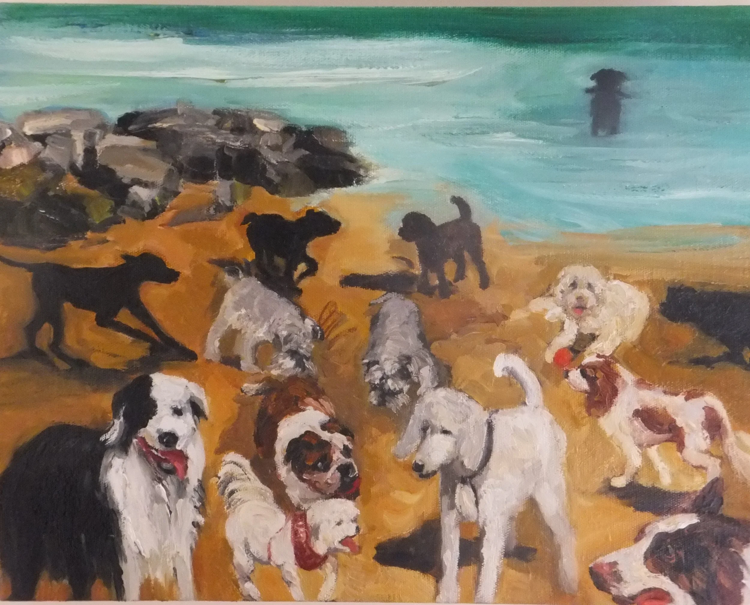 Sunday at Horseshoe Beach 36 x 46 cms.JPG