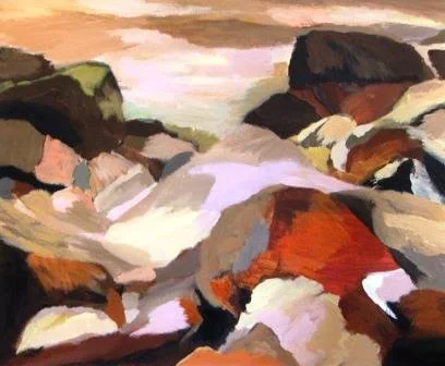 Garrie Beach Rocks 51x61cms.JPG