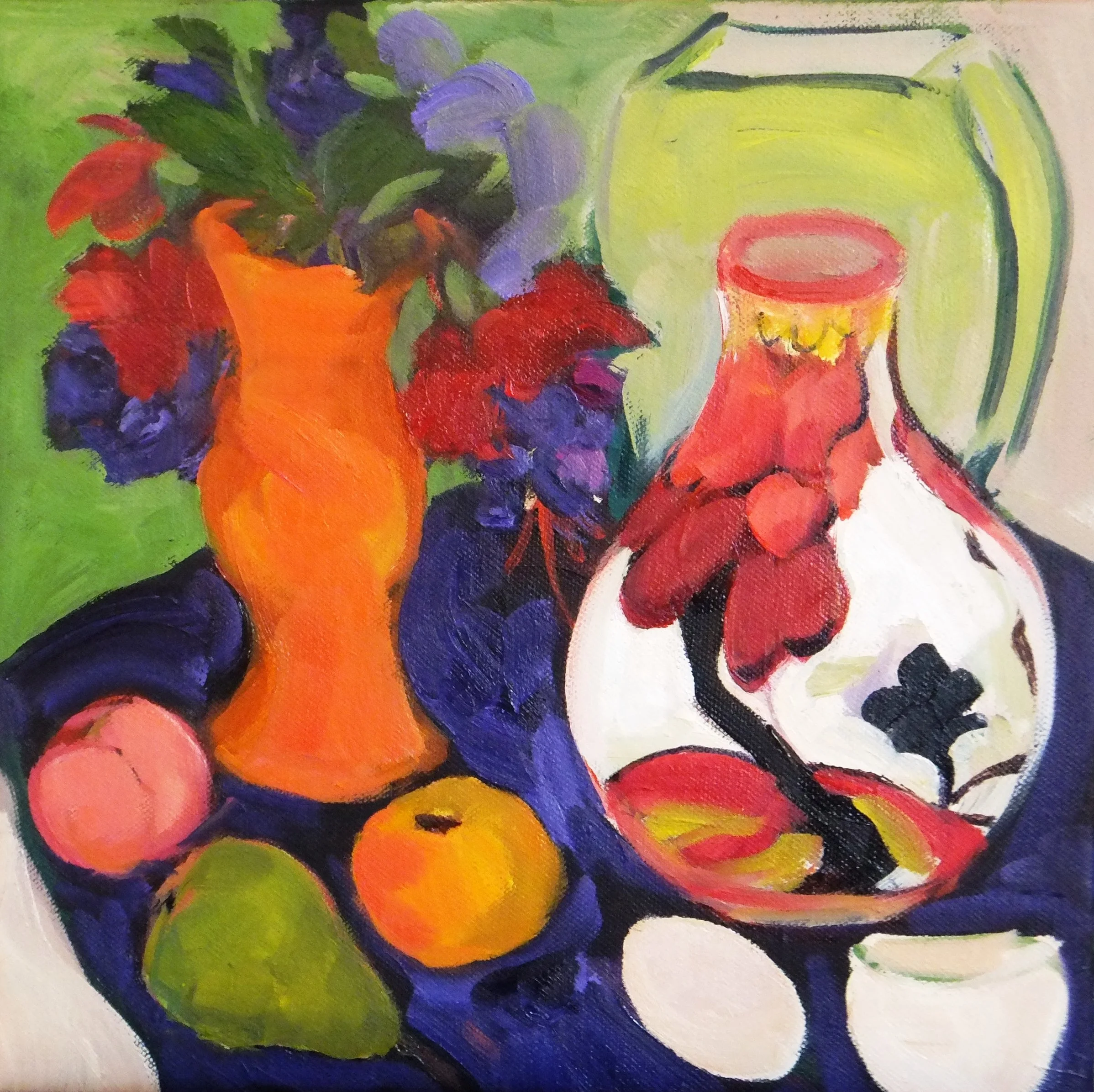 Still Life with Freesias 31 x 31 cms.JPG