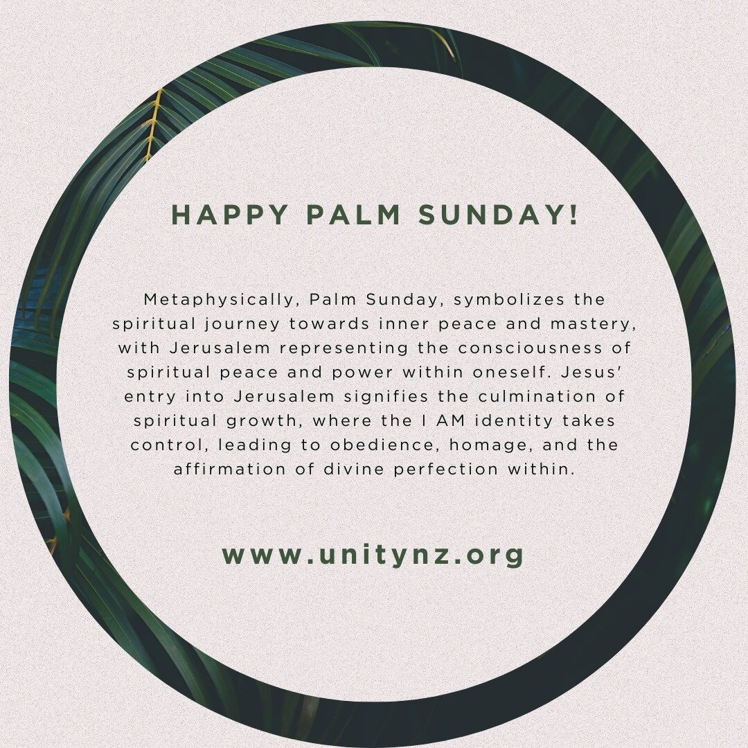 www.unitynz.org

#palmsunday #easter #jesus #metaphysical #metaphysicalbible #unitynz #jesus #IAM #peace