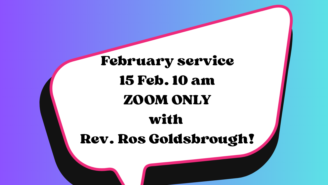 February service: Zoom only