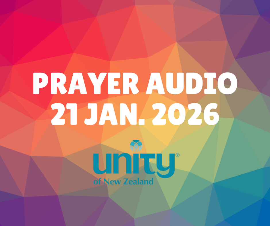 'Prayer audio 21 Jan 2026' and Unity logo on a coloured background.