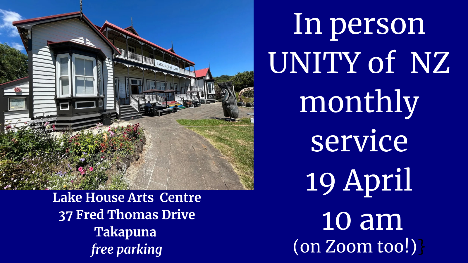 Sunday in-person service + Zoom 