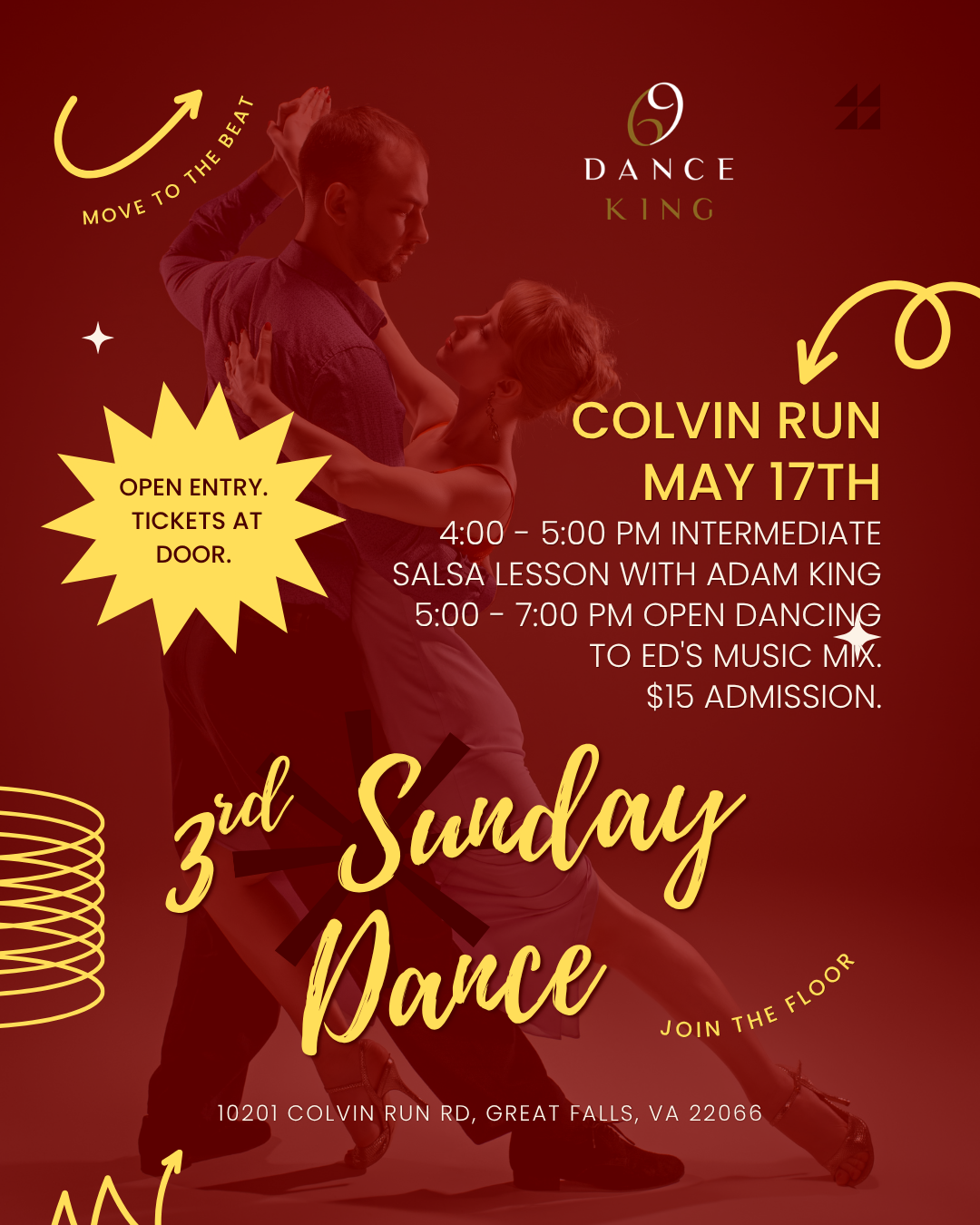 Dance King Salsa Sunday at Colvin Run | May 17th