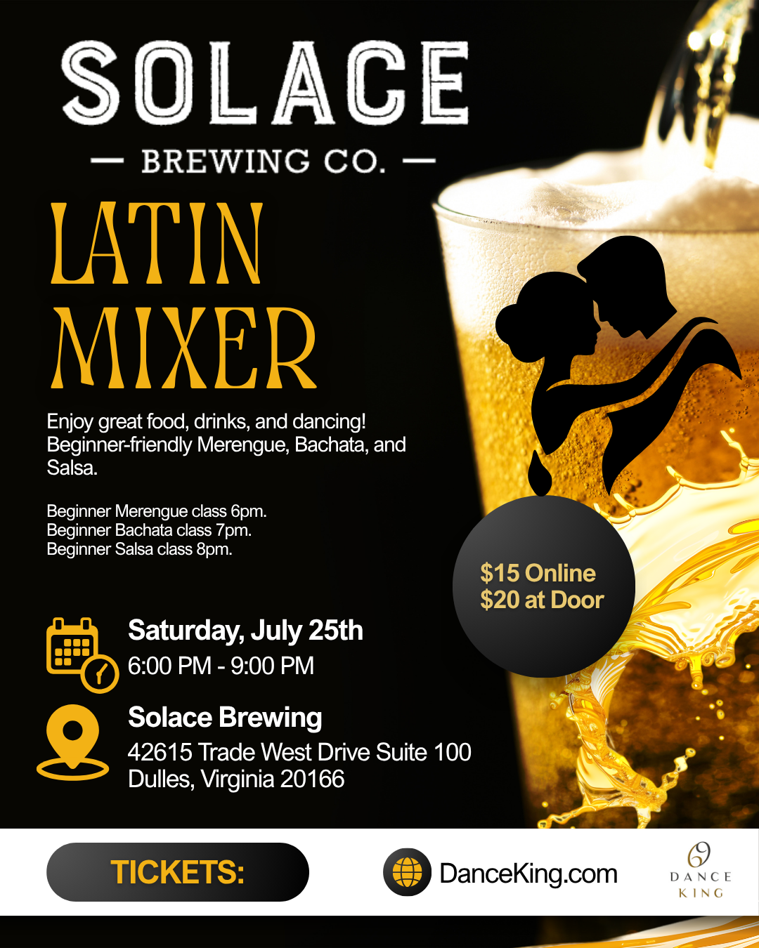 Dance King Latin Mixer @ Solace Brewing Company