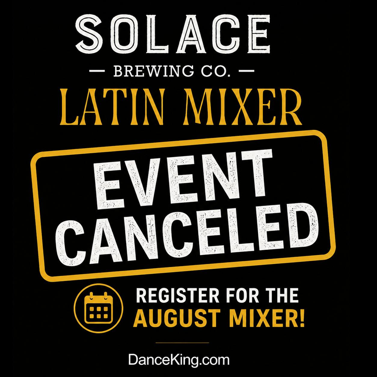 Dance King Latin Mixer @ Solace — Cancelled