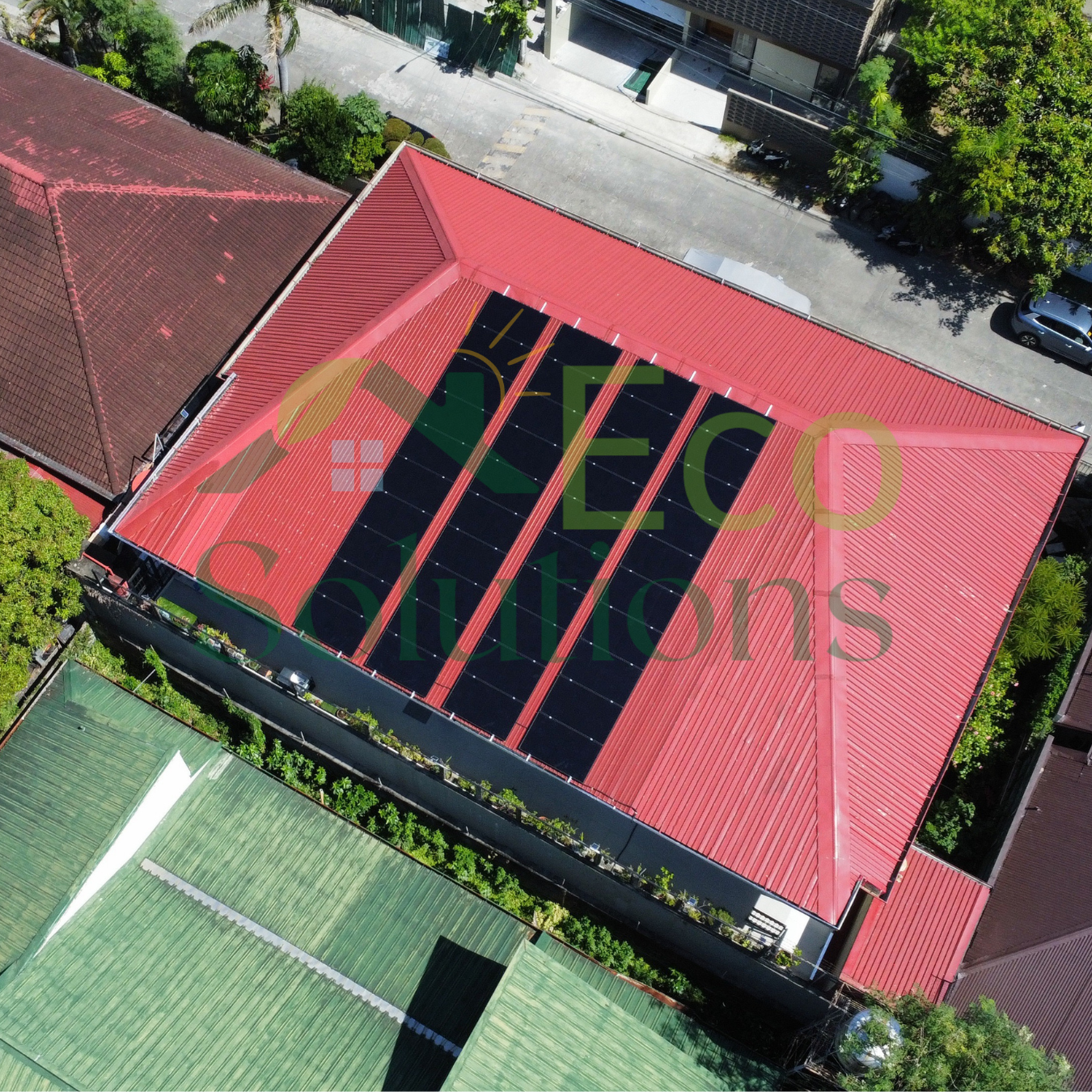 AIKO solar panel installation by EcoSolutions Philippines