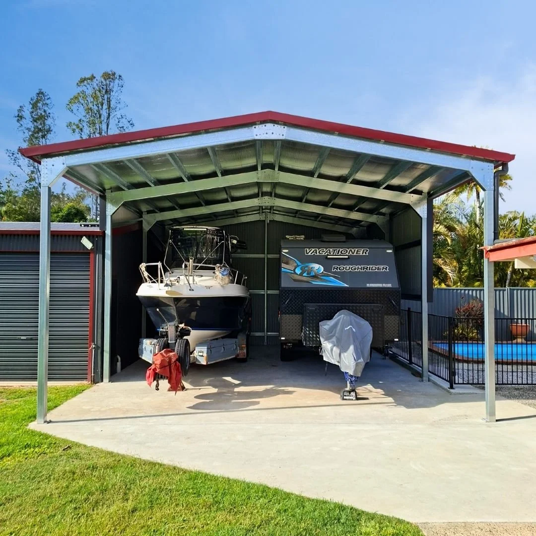 Whether it&rsquo;s your caravan, boat, or weekend toys - keep them protected year-round under a custom JELCON caravan &amp; boat port.

✅ Strong @bluescopeaus structural steel design
✅ Custom built to suit your vehicles and space
✅ Expertly finished 