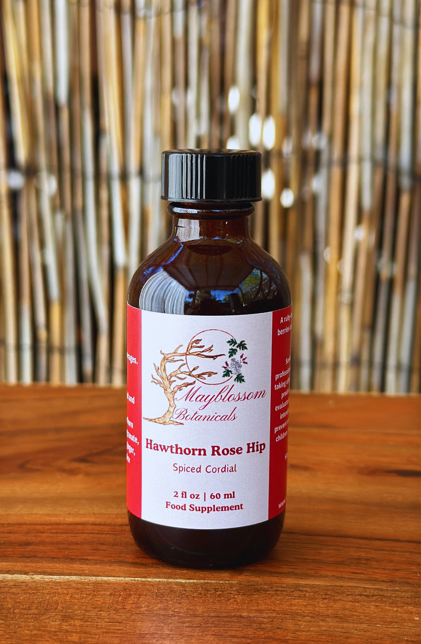 Hawthorn Rose Hip Spiced Cordial
